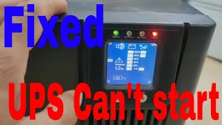 How to fixed UPS Uninterruptible Power Supply 3KVA cant start up or turn on show error FAULT [upl. by Shorter955]