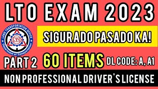 LTO NON PROFESSIONAL EXAM REVIEWER 2023  PART 2  CODE AA1 TAGALOG UPDATED [upl. by Talya977]