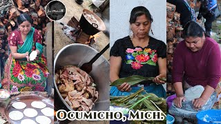 Preparando la comida para un cumpleaños en Ocumicho Mich [upl. by Atsiuqal]