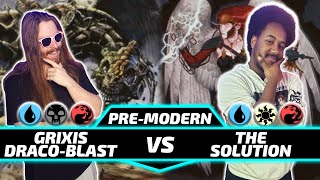 Grixis DracoBlast vs The Solution Paper PreModern MtG Gameplay 2024 [upl. by Cyna350]