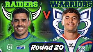 Canberra Raiders vs New Zealand Warriors  NRL  Round 20  Live Stream Commentary [upl. by Egarton]