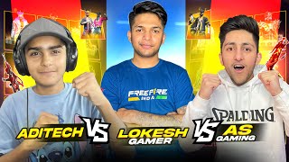 LOKESH GAMER VS AS GAMING VS ADITECH WINNER WIN GET 1M DIAMONDS FREE FIRE [upl. by Donovan500]