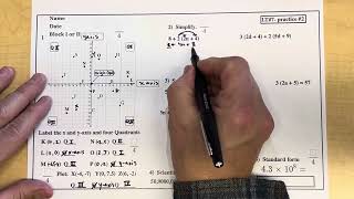 Quiz 7 coordinate graph algebra and scientific notation [upl. by Alene]