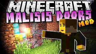 Minecraft MALISIS DOORS INVISIBLE WALLS MIXING BLOCKS  Mod Showcase [upl. by Kenneth357]