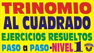 CUADRADO DE UN TRINOMIO EJEMPLOS Y EJERCICIOS RESUELTOS [upl. by Nerak185]