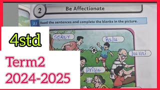 4th standard term2 English workbook unit2 Be Affectionate book key answers [upl. by Concepcion]