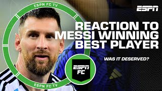 Lionel Messi wins The Best FIFA Mens player 🚨 ITS GETTING RIDICULOUS  Steve Nicol  ESPN FC [upl. by Marley]