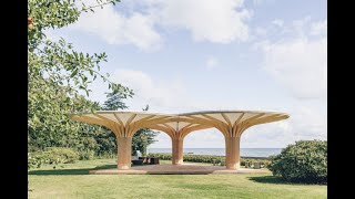 Free Form Timber Construction Pavillion  Into the woods  Swiss Embassy Copenhagen  Blumer Lehmann [upl. by Zimmer]