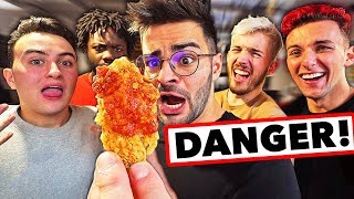 HOT WINGS CHALLENGE défi extreme feat HUGOPOSAY LONNI SCOOT 2 STREET NICO MATHIEUX [upl. by Acitel]