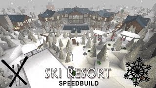 Roblox Bloxburg  Ski Resort Speedbuild [upl. by Venditti]