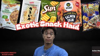 CRAZY EXOTIC SNACKS HAUL [upl. by Elehcar]