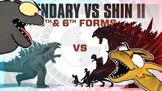 Godzilla Reacts to REMATCH Legendary Godzilla vs Shin Godzillas 5th and 6th forms [upl. by Libyc]