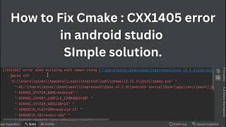 CXX1405 error while building cmake android studio Three Minutes Fix [upl. by Pytlik]