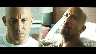 Furious 7 2015  Hobbs Hospital Scene [upl. by Annavas]