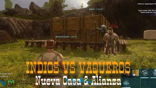 Indios VS Vaqueros  Unos visitantes inesperados  Serie de Roleo de Ark Survival Mobile  Gameplay [upl. by Anaet]