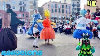 Trobada de Gegants de la Barceloneta 2024 Barcelona 4K [upl. by Catton]