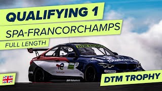 RELIVE  🇬🇧 Qualifying 1  SpaFrancorchamps  DTM Trophy 2022 [upl. by Htebharas298]