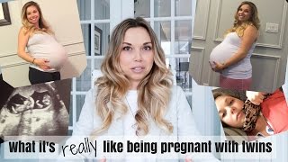 MY TWIN PREGNANCY STORY  from pregnancy test to third trimester  Nesting Story [upl. by Ayhtak]