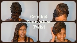 Crochet Senegalese Twist  Styles [upl. by Ellehs]