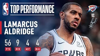 LaMarcus Aldridge Records A New CAREER HIGH 56 Points  January 10 2019 [upl. by Ais]