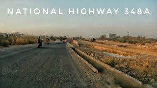 NH348A  Wahal to Palm Beach road  Uran jnpt highway construction status  February 2020 [upl. by Aelanej]