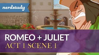 Romeo and Juliet Summary Act 1 Scene 1  Nerdstudy [upl. by Ecirb]