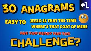 Can You Solve These 30 Anagrams Test Your Skills From Easy To Extreme [upl. by Annerb]