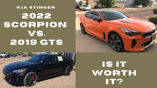 Kia Stinger 2022 GT2 SCORPION Edition VS Kia Stinger 2019 GTS [upl. by Dougal]