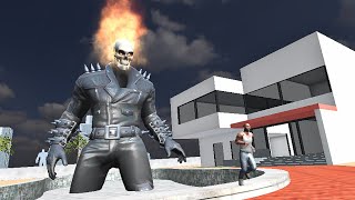 Franklin Fight Giant GhostRider in Indian Bike Driving 3D [upl. by Odlabso]