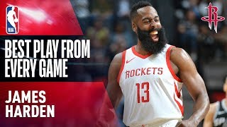 James Hardens BEST PLAY from Every Game  Houston Rockets 20172018 [upl. by Anivlek]