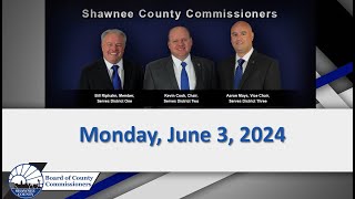 Shawnee County Kansas Commission Meeting 20240530 [upl. by Sivrahc147]