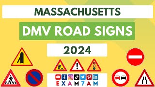 MASSACHUSETTS DMV ROAD SIGN WRITTEN TEST  LEARN ROAD SIGNS IN 2024  PASS YOUR DMV WRITTEN EXAM [upl. by Autumn73]