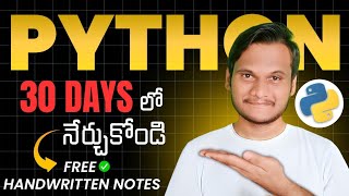 30 Days Lo PYTHON Programming Nerchukondi  Learn Python Programming [upl. by Anivle]