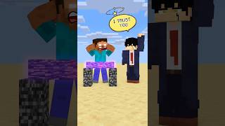 HELP Herobrine To Power Up And Split Bedrock friendship shorts trending anime [upl. by Draner]