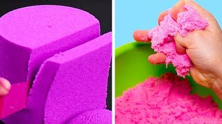 Satisfying Kinetic Sand DIY amp Clever Painting Hacks  Crafts and Life Hacks by Blossom [upl. by Idnir]