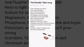 The Periodic Table Song  credit goes to the rightful owner [upl. by Yanel679]