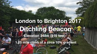 Tackling Ditchling Beacon London to Brighton Ride  GoPro Video [upl. by Atinoj]