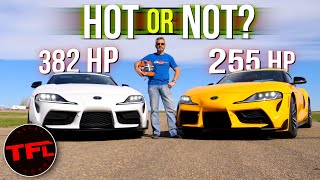 2021 Toyota Supra How Much Quicker Is The 6 vs the 4Cylinder We DRAG RACE Them To Find Out [upl. by Faxen]