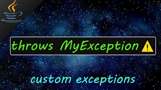 Java custom exceptions 🛑 [upl. by Haughay]