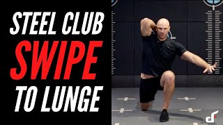 Steel Clubbell Swipe to Reverse Lunge [upl. by Aihtnis]