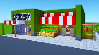 Minecraft Tutorial How To Make A Grocery Store quot2023 City Tutorialquot [upl. by Aimak]