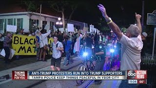 AntiTrump protesters accidentally march into Marine Corps pub crawl and things escalated quickly [upl. by Vassili]