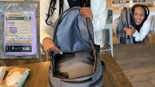 Packing An ADULT DIAPER BAG with BULKY DIAPERS Discreet amp Stylish DIAPER PACKPACK for ADULTS [upl. by Darrey]