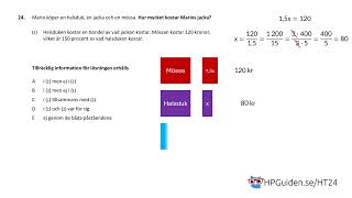 Högskoleprovet NOG uppgift 24 från höstens högskoleprov 2024 provpass 4 kvantitativ del [upl. by Arakawa]