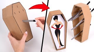 Magischer Trick mit Schwertern enthüllt 🎩 Karton DIY [upl. by Karilynn]