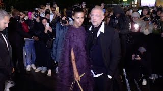 Vincent Cassel Tina Kunakey and more at the Valentino Fashion show during the Fashion Week in Paris [upl. by Vincents590]