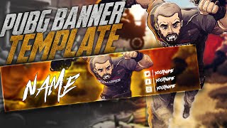 Pubg Banner Template Photoshop  Youtube Banner Template 2020 [upl. by Akinhoj941]