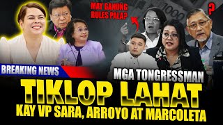 VP SARA PINATAUB ANG MGA CONGRESSMAN SA HOUSE OF REPRESENTATIVES SANIB PWERSA ARROYO AT MARCOLETA [upl. by Esyla]