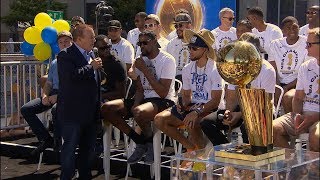 Steph Curry Kevin Durant and Draymond Green speak before Warriors’ championship parade [upl. by Agle]