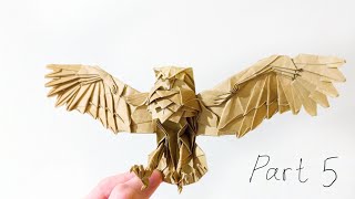 Origami BLAKISTON’S Fish Owl Tutorial PART 5 [upl. by Auria]